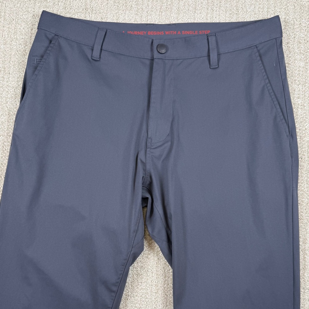 Rhone Mens 33x33 Gray Commuter Slim Straight Performance Tech Pants